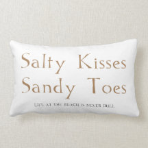 Orteils salés de Sandy de baisers Coussin