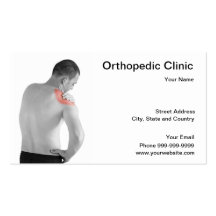 orthopedic clinic business card template