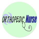 Orthopedic Nurse Gifts Round Stickers