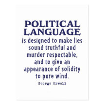 Orwell on Political Language Post Card