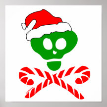 Os croisés de crâne de Noël Poster