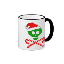 Os croisés de crâne de Noël Tasses À Café