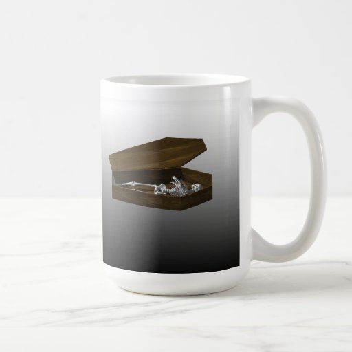 Os dans un cercueil : Halloween : Tasse de café