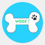 Os de chien autocollants ronds