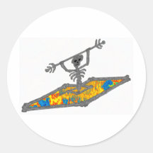 Os de hippie de kayak adhésifs ronds
