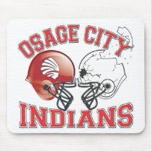 Osage City Indians Crashing Helmets Mousepads
