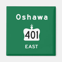 Oshawa 401 refrigerator magnet