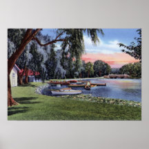 Oshkosh Wisconsin Menominee Park Lagoon Poster