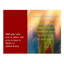 Osho Zen quote postcard