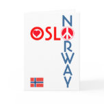 Oslo Norway Love Peace Greeting Card 1