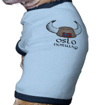 Oslo Norway Viking Hat Dog Shirt
