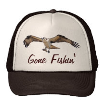 Osprey Fish Hawk Gone Fishin' Fisherman's Hat