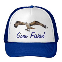 Osprey Fish Hawk Gone Fishin' Fisherman's Hat