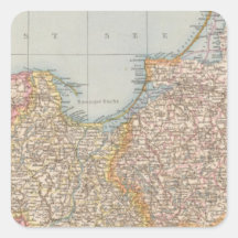 Ost u Westpreussen, East and West Prussia Square Stickers
