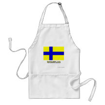 Östergötland flag with name (unofficial) apron