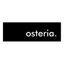 osteria. business card