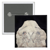 Ostrakon depicting two men fighting with buttons