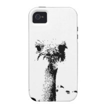 Ostrich Head in Pen and Ink Case For The iPhone 4