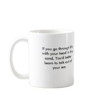 Ostrich of denial coffee mug