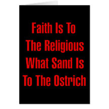 Ostrich Religion Greeting Card
