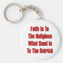 Ostrich Religion Key Chain