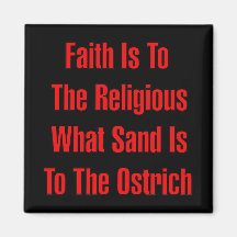 Ostrich Religion Magnets