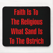 Ostrich Religion Mouse Pads