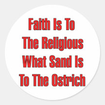 Ostrich Religion Stickers