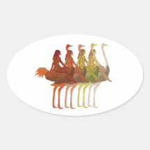 Ostrich Riding Sticker