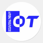 OT royal blue Round Sticker