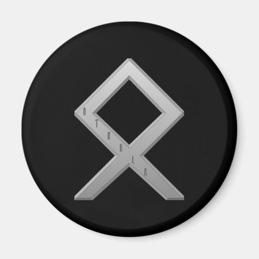Othala Rune grey Fridge Magnets