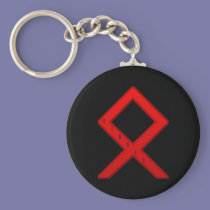 Othala Rune red keychains