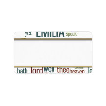 Othello Word Mosaic Address Labels