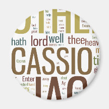 Othello Word Mosaic Fridge Magnets