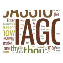 Othello Word Mosaic Postcards
