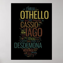 Othello Word Mosaic Print