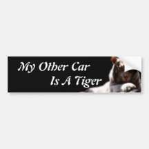 Other Car is a Tiger Sticker Bumper Stickers