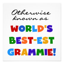 Otherwise Known as Best-est Grammie Gifts Personalized Invitation
