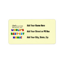 Otherwise Known as Best-est Nana Tshirts Custom Address Labels