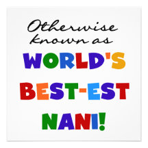 Otherwise Known as Best-est Nani Tshirts and GIfts Personalized Invitation