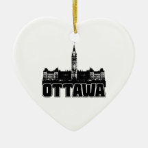 Ottawa Skyline Christmas Ornaments