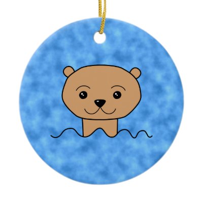 Cartoon Otter Swimming