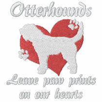 Otterhounds Leave Paw Prints Embroidered Polo