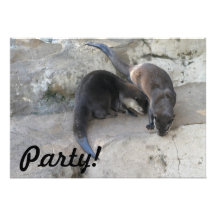 Otters Custom Invitations