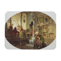 Ottoman Coffee House, 1862 (colour litho) Rectangular Magnet