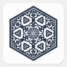 Ottoman pattern 6 sticker square