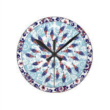 Ottoman Tulips Wall clock