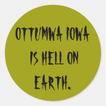 OTTUMWA IOWA EST ENFER SUR TERRE ADHÉSIF