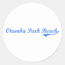 Otumba Park Beach Wisconsin Classic Design Stickers