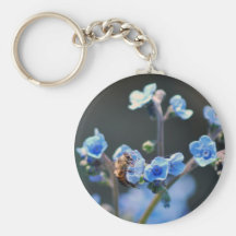 Oubliez-moi pas fleur, abeille et signification porte-clés